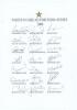 Pakistan tour to India 2004/05. Rarer official autograph sheet with printed title and players&rsquo; names, fully signed in ink by all twenty one listed members of the touring party. Signatures are Inzamam-ul-Haq, Shoaib Akhtar, Moin Khan, Yousuf Youhana, Imran