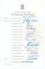 New Zealand tour to England 1973. Official New Zealand Cricket Council autograph sheet nicely signed in ink by all sixteen members of the New Zealand touring party. Signatures are Congdon (Captain), Turner, Anderson, Burgess, Collinge, Gillott, D. Hadlee,
