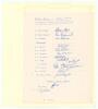 South Africa. Eastern Province v Western Province 1972/73. Official autograph sheet with handwritten title, players&rsquo; names and amendments, for the match played at Newlands 12th- 15th January 1973. Fully signed in biro by the twelve members of the Eastern 
