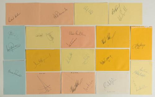 West Indies and County signatures 1980s/1990s. A collection of over sixty signatures in ink signed to disbound album pages, some signed individually to a page, some back-to-back. West Indies signatures include Brian Lara, Michael Holding, Wes Hall, Courtn