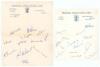 Hampshire C.C.C. 1952 & 1956. Two official autograph sheets on Club letterheads. One signed in ink by thirteen members of the 1952 Hampshire team, the other by thirteen of the 1956 team. Signatures include Eagar, Walker, Harrison, Cannings, Gray, Shacklet