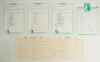 Hampshire C.C.C. 1990-2000. Ten official autograph sheets for seasons 1990 (12 signatures), 1991 (15), 1992 (15), 1994 (17), 1995 (20), 1996 (24), 1997 (20), 1998 (26), 1999 (19) and 2000 (19). Signatures include Nicholas, Gower, R. Smith, Terry, Marshall