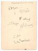 Kent C.C.C. 1934. Album page very nicely signed in ink by fifteen members of the Kent team. Signatures include Chapman (Cpt), Woolley, Ashdown, D. Wright, Ames, Todd, Akers-Douglas, Chalk, J.G.W. Davies, Fagg, Levett etc. Bill Ashdown has signed the page - 2