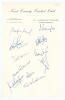 &lsquo;Kent County Cricket Club circa 1955. Official club headed paper nicely signed in ink by the Kent team of 1955. Signatures include Wright, Evans, Fagg, Disbury, Smith, Page, Pettiford, Witherdean, Dixon etc. Very good condition