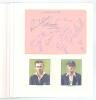 Lancashire C.C.C. 1930s-1950s. A selection of five album pages comprising signatures of four Lancashire teams of the period. One page is signed in pencil by ten members of the 1936 team including Iddon, Sibbles, Duckworth, Washbrook, Paynter, Booth, Parki - 4