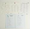 Nottinghamshire C.C.C. 1987-2007. Five official autograph sheets. Three are for seasons 1987 (22 signatures), 1997 (23, fully signed), and 2006 (22, fully signed), also two fully signed team sheets for matches at Trent Bridge v Durham 2006 (12) and v Esse