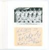 Yorkshire C.C.C. 1948, 1957 and 1959. Three album pages, two larger, comprising signatures in ink of Yorkshire teams of 1948 (14 signatures), 1957 (14) and 1959 (11). Signatures include Smailes, Hutton, Coxon, Aspinall, Wilson, Brennan, Lester, Sellers, H - 3