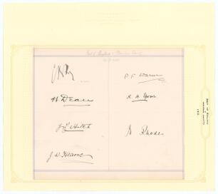 Rest of England Champion County match 1911. Page very nicely signed in black ink by seven members of The Rest team for the Champion County match v Warwickshire, Kennington Oval 11th- 14th September 1911. Signatures are Fry (Captain), Dean, Hitch, Hearne, 