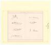 Rest of England Champion County match 1911. Page very nicely signed in black ink by seven members of The Rest team for the Champion County match v Warwickshire, Kennington Oval 11th- 14th September 1911. Signatures are Fry (Captain), Dean, Hitch, Hearne, 