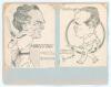 Joe Hardstaff Jr. (Nottinghamshire & England 1930-1955) and Stan Worthington (Derbyshire & England 1924-1947). Two nice original pencil caricatures by an artist named &lsquo;Sheffield&rsquo; in 1936, one of Hardstaff, the other Worthington, both in batting poses. Eac