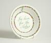 &lsquo;I&rsquo;m Here For The Ashes&rsquo; 1926. Rare and unusual dish, early 20th century, with centre inscription in green lettering with monogram &lsquo;GR&rsquo; and Kings crown above. The centre and rim with colourful flower and floral decoration. &lsquo;Losol Ware. Keeling & Co Ltd, B