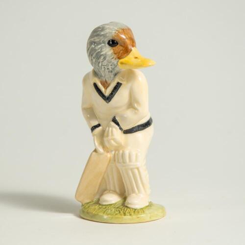 &lsquo;Out for a Duck&rsquo;. Royal Doulton Beswick figure of a duck batsman 1999. Limited edition 994 of 1500 produced. 6&rdquo; tall. In original box. VG