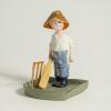 Kinsella. Ceramic ashtray with &lsquo;Kinsella&rsquo; boy batsman wearing floppy hat and holding bat, stumps to side, after Kinsella c1930&rsquo;s. Minor wear to figure otherwise in good condition
