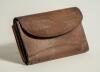Ernest Robson. Somerset 1895-1923. &lsquo;Surrey v Somerset. The Oval 1900&rsquo;. Brown leather wallet with compartments for cash, coinage, documents, paper book for notes with bone? pen etc. Inscribed to the closing flap of the wallet Somerset v Surrey at The Oval