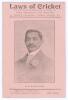Kumar Shri Ranjitsinhji. Cambridge University, Sussex, London County & England 1893-1920. Folding penny card written by Albert Craig &lsquo;Cricket Poet and Rhymester&rsquo;, and published by the Cricket Press, 25 Temple Chambers, London 1896. Image of Ranjitsinhji t