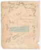 Kumar Shri Ranjitsinhji. Cambridge University, Sussex, London County & England 1893-1920. Original printed &lsquo;Order of Going In&rsquo; card for the match Sussex v Surrey at Hove, 31st August- 2nd September 1896. The card with players&rsquo; names handwritten in ink in - 2