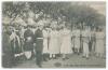 Kumar Shri Ranjitsinhji. Cambridge University, Sussex, London County & England 1893-1920. Early mono printed postcard of Ranji standing amongst a group of Indian dignitaries and others in traditional costume with a British army officer. Date unknown, poss