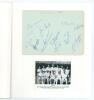 Sussex C.C.C. 1955 and 1957. Two larger album pages, each comprising twelve signatures in ink of Sussex teams. Signatures include Doggart, Cox, James, John Langridge, Oakman, Parks, Suttle, Sheppard, Webb, Thomson, Potter, Webb, Marlar, Bates, Foreman, Le - 2
