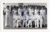 Glamorgan C.C.C. 1978. Mono real photograph plain back postcard of the Glamorgan team seated and standing in rows wearing cricket attire on the pitch at The Oval. Signed in blue biro by nine of the featured players. Signatures include Jones (Captain), Ont