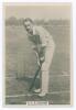 Philip Francis Cunningham Williams. Gloucestershire 1919-1925. Phillips &lsquo;Pinnace&rsquo; premium issue cabinet size sepia real photograph trade card of Willliams, full length in batting pose at the wicket. No. 214.C. Title &lsquo;P.F.C. Williams. Gloucestershire&rsquo;. 4&rdquo;x