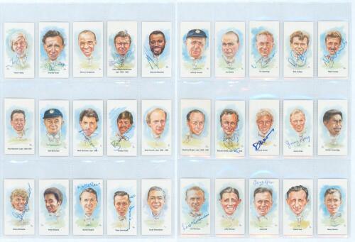 &lsquo;Hampshire County Cricket Club&rsquo; 1991. Thirty cards from &lsquo;A Series of 38&rsquo; produced by John Brindley of caricatures of Hampshire players. Seventeen cards are signed to the front by the featured player. Signatures are Cannings, Cottam, Cowley, Gilliat, Gower