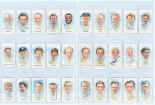 &lsquo;Hampshire County Cricket Club&rsquo; 1991. Thirty cards from &lsquo;A Series of 38&rsquo; produced by John Brindley of caricatures of Hampshire players. Seventeen cards are signed to the front by the featured player. Signatures are Cannings, Cottam, Cowley, Gilliat, Gower