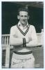 Sydney O&rsquo;Linn. Western Province, Kent & Transvaal 1945-1966. Mono real photograph postcard of O&rsquo;Linn three quarter length wearing cricket attire. Nicely signed in ink to the photograph by O&rsquo;Linn. Printed title &lsquo;S. O&rsquo;Linn, Kent&rsquo; to lower left corner. &lsquo;Kent