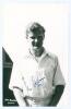James Moffat &lsquo;Jimmy&rsquo; Allan. Oxford University, Kent & Warwickshire 1953-1968. Mono real photograph postcard of Allan half length wearing cricket attire. Nicely signed in ink to the photograph by Allan. Printed title &lsquo;J.M. Allan, Kent&rsquo; to lower left corner