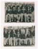 Lancashire C.C.C. 1930s. Two similar original mono real photograph plain back postcards of Lancashire teams, both probably early 1930s, with players seated and standing in rows wearing cricket attire, the majority in blazers. Both postcards with official 