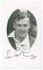 Ian Alexander Ross Peebles. Middlesex, Oxford University, Scotland & England 1928-1948. Mono real photograph postcard of Peebles, head and shoulders wearing cricket attire in cameo. Very nicely signed in ink by Peebles. Official stamp for A. Wilkes & Son,