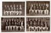 Nottinghamshire C.C.C. 1930-1939. Four original sepia real photograph postcards of Nottinghamshire teams of the 1930s, the players seated and standing in rows wearing cricket attire and blazers. Seasons are 1930, 1935, 1937, all by C.H. Richards of Nottin
