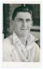 Gerald George Tordoff. Somerset & Cambridge University 1950-1955. Mono real photograph plain back postcard of Tordoff, head and shoulders wearing cricket attire. Signed in blue biro by Tordoff. Official stamp for A. Wilkes & Son, West Bromwich to verso. A