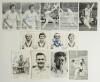 Signed cricket postcards 1950s-1980s. A selection of ten mono player postcards, each signed by the featured player. Includes five real photograph postcards of Surrey players, three &lsquo;Pamlin Prints Surrey&rsquo; cards of Arthur MacIntyre (series no. C5005), Alan 