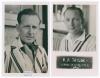 Warwickshire C.C.C. John Johnson Hossell (Warwickshire 1937-1947) and Kenneth Alexander Taylor (Warwickshire 1946-1949). Two mono real photograph plain back postcards, each player depicted head and shoulders wearing cricket attire, Hossell in blazer. The 