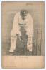 Arthur Frederick Augustus &lsquo;Dick&rsquo; Lilley. Warwickshire & England 1894-1911. Mono postcard of Lilley, full length in wicket keeping pose, wearing Warwickshire cap. Nicely signed in black ink &lsquo;Yours truly A.A. Lilley&rsquo; to image. Wrench series no. 1692. Printe