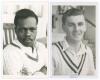 Warwickshire C.C.C. Shirley Griffiths (Warwickshire 1956-1958) and William James Perver Stewart (Warwickshire & Northamptonshire 1955-1971). Two mono real photograph plain back postcards, each player depicted head and shoulders wearing cricket attire. The