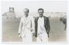 Tom Enthoven and Eddie Dawson. Scarborough 1929. Original mono real photograph plain back postcard of Enthoven and Dawson standing three quarter length on the outfield at Scarborough, wearing cricket attire and blazers. Signed in ink to the photograph by 