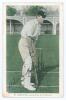 Warren Bardsley. New South Wales & Australia 1903-1926. Tinted colour printed postcard of Bardsley, full length, in batting pose wearing Australian cap at Lord&rsquo;s during the Australian tour of England in 1909. Nicely signed in black ink by Bardsley. Printe