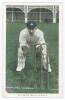 Hanson &lsquo;Sammy&rsquo; Carter, New South Wales & Australia, 1897-1925. Tinted colour printed postcard of Carter, full length, in wicket-keeping pose wearing Australian cap at Lord&rsquo;s during the Australian tour of England in 1909. Nicely signed in black ink by Cart