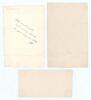 Jack Hobbs and Herbert Sutcliffe. Two mono real photograph plain back postcards, one of Hobbs in batting pose at the wicket, nicely signed in ink &lsquo;J.B. Hobbs&rsquo; and again to the verso &lsquo;With compliments and many thanks for your very nice letter, JBH&rsquo;, dated - 2