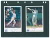 England, Australia and overseas cricket collectors&rsquo; cards and postcards 1990s. Black binder comprising a collection totalling eighty three loose mounted colour collectors&rsquo; cards and postcards of players, the majority signed by the featured player. Series 