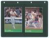 England, Australia and overseas cricket collectors&rsquo; cards and postcards 1990s. Black binder comprising a collection totalling eighty three loose mounted colour collectors&rsquo; cards and postcards of players, the majority signed by the featured player. Series - 2