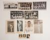 Cricket postcards 1904-1950s. Eight postcards, the majority real photographs. Includes individual player postcards of Percy Chapman with signature in ink on piece laid down (now detached), Alec Bedser, nicely signed in ink, F.C. Dick Oval Bookstall, Arthu