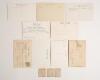 Cricket postcards 1904-1950s. Eight postcards, the majority real photographs. Includes individual player postcards of Percy Chapman with signature in ink on piece laid down (now detached), Alec Bedser, nicely signed in ink, F.C. Dick Oval Bookstall, Arthu - 2