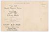 South Africa tour to England 1929. Sepia printed advertising postcard published by Jaeger of &lsquo;The South Africa Team 1929 in Jaeger Shirts and Sweaters, Trousers, etc. specially supplied for the present tour&rsquo;. Nicely signed in ink by seventeen members of t - 2
