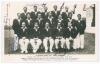 Pakistan inaugural tour to England 1954. Official mono real photograph plain back postcard of the Pakistan team seated and standing in rows wearing tour blazers. Printed title and players names to lower border. Signed in ink to the photograph by eight pla