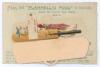 Victorian cricket Christmas cards c.1895. Two exquisite single-sided colour postcard size Christmas cards. One titled &lsquo;From one &ldquo;Flannell&rsquo;d Fool&rsquo; to another&rsquo;, features a cricket bag with flap-down front revealing contents of cricket equipment and address - 2