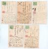 A. & G. Taylor&rsquo;s &lsquo;Orthochrome Series&rsquo; c.1910. Set of five humorous colour postcards of cartoons of teddy bears playing cricket. Titles are &lsquo;None but the brave deserve the fair&rsquo;, &lsquo;And he thought it was going to be a boundary&rsquo;, &lsquo;99 not out&rsquo;, &lsquo;Out! First bal - 2
