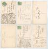 Boy cricketer postcards c.1913. Six early colour postcards of photographic images of a young boy in various batting poses. &lsquo;Series 1888&rsquo; printed in Saxony. Titles are &lsquo;Ready for a run&rsquo;, &lsquo;The hope of his side&rsquo;, &lsquo;Well played Sir&rsquo;, &lsquo;A narrow squeak&rsquo;, &lsquo;Play&rsquo;, - 2