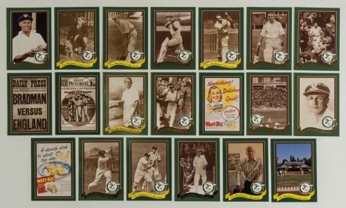 &lsquo;The Bradman Collection. The Australian Legend&rsquo; 1997. Complete set of twenty numbered collectors&rsquo; cards produced by Weet-Bix. Excellent condition.